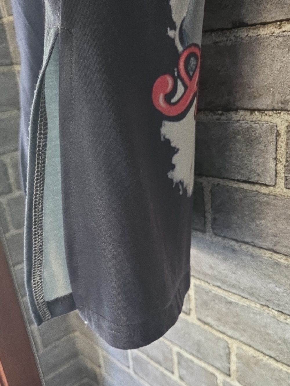 Gray Aaliyah Graphic Tee with Gold Fringe Shoulders - Picture 5 of 5